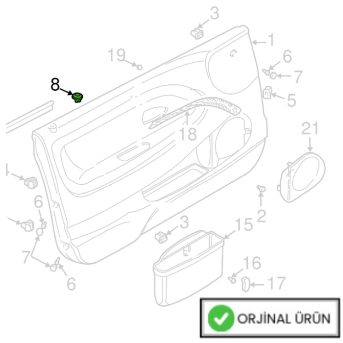 Kapı Trim Paneli S40 V40 2000 2004