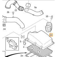 S60 / S80 / V70 XC70 / XC90 / D5 MOTORLARDA HAVA FLTRE HORTUMU