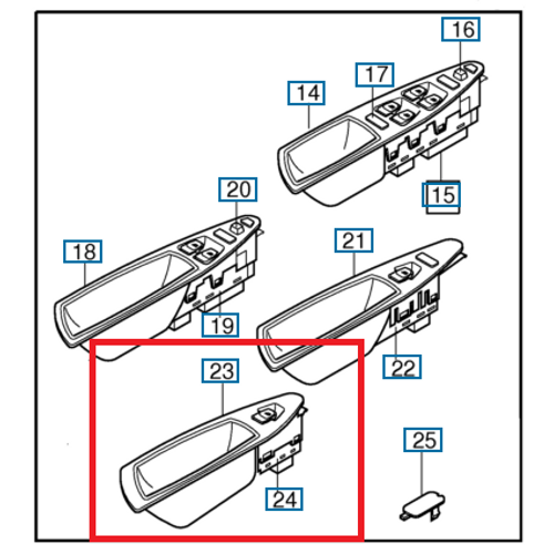 S40 V40 2001-2004 Kap Pencere  Anahtar Arka