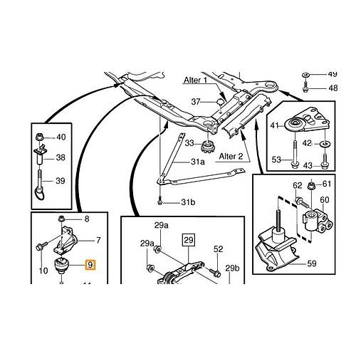 850/V70/S70/C70/V70 XC MOTOR KULA�I  ALT TRAVERS  �N