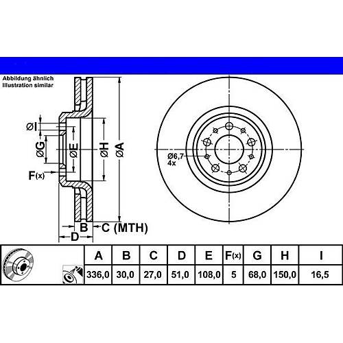 XC90 �n Fren Diski 17,5 �n� (336 mm) 30657301
