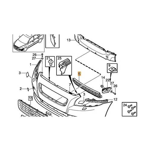 S40 V50 �n Tampon Alt Orta Izgara 2008-2012