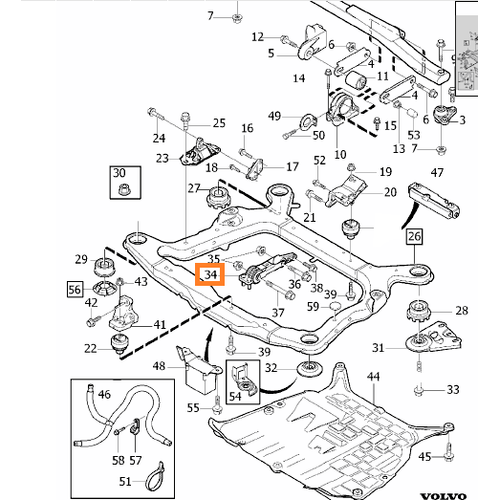 S60 S80 XC90 850 S70 V70 XC70 �anz�man Takozu Tork Kolu