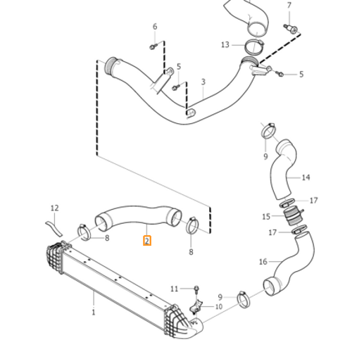 V70 / XC70 / S60 / S80 / XC60 / V60 09-13 Turbo Hortumu