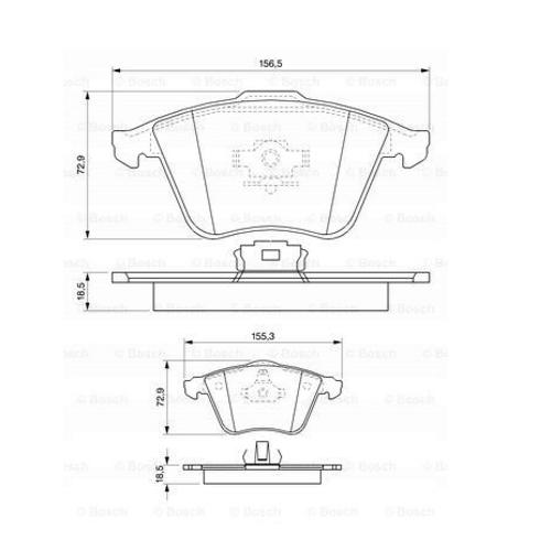 S40 C30 C70 V50 V40 2013- �n Fren Balatas� (16.5 in�)