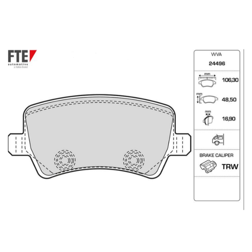 S80 V70 S60 V60 XC60 Arka Fren Balatas�