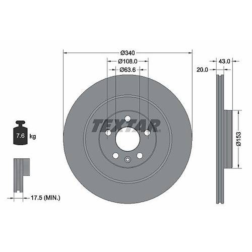 XC90 2016- Fren Diski Arka 18 �n�