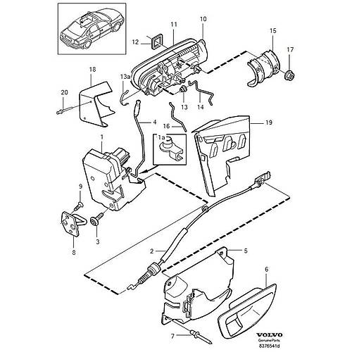 S80 Kap� A�ma Kolu -2006 Model Alt� Ara�lar ��in