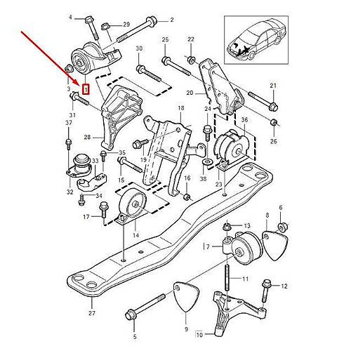 S40 V40 Sa� Motor Takozu �st 1.8 / 1.9 / 2.0