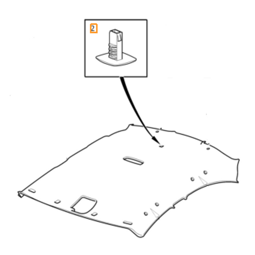 S60 S80 Tavan D��eme Orta Klipsi
