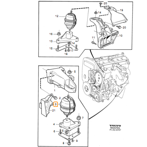 960 S90 V90 Motor Takozu Hidrolikli