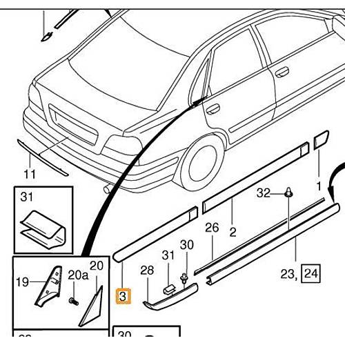 S40 V40 Kap� Band� Arka Sol