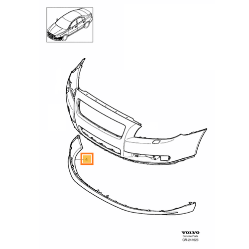 S80 n Tampon Spoiler (Alt Sakal) 2007-2013