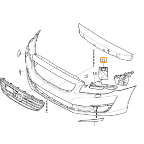 S80, V70 2014-2015 Tampon Koruma Braketi Sol