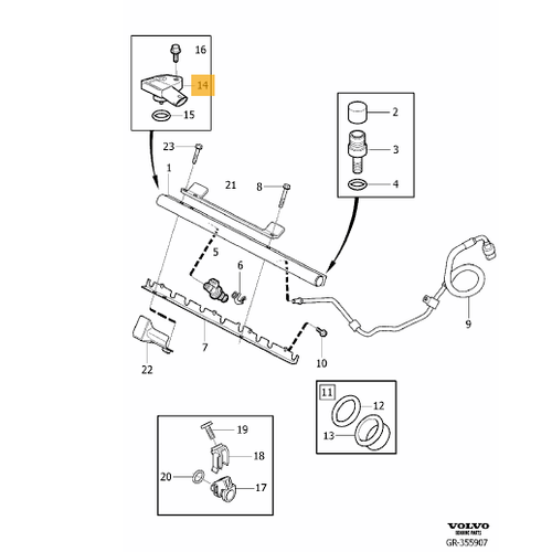 C30 S40 S60 XC60 V40 S80 V70 XC90 Yak�t Bas�n� Sens�r� 0261230238