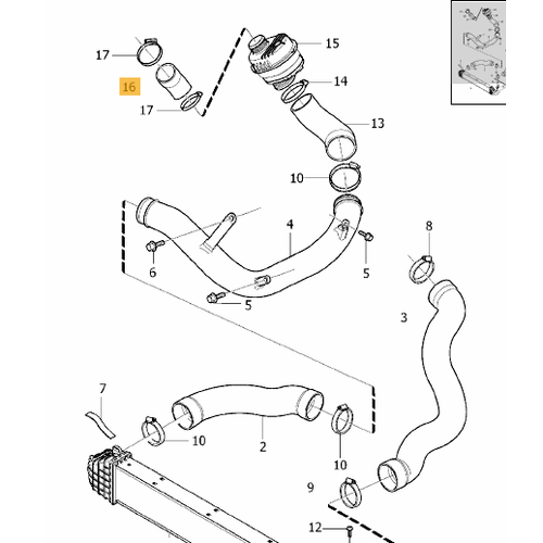 TURBO ARA HORTUMU REZONAT�R E BA�LANAN(D5244T14) /  S80/V70/XC60/XC70
