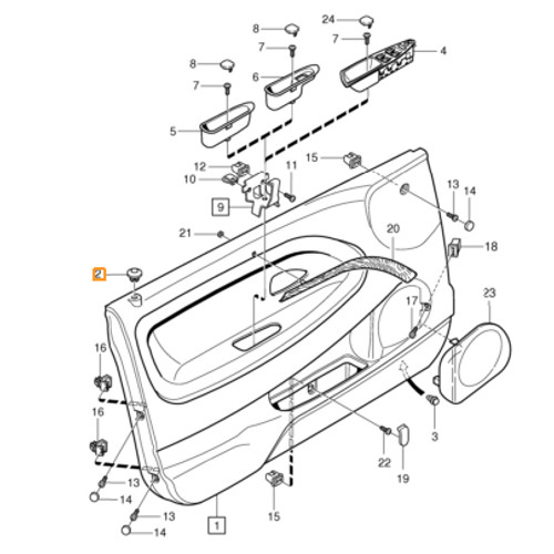 S40 V40 Kap� D��me Klipsi Bej