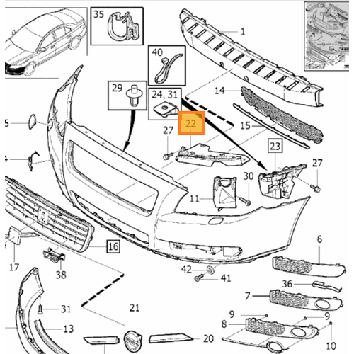 S80 V70 XC70 n Tampon Far Braketi Sa 2007-2016