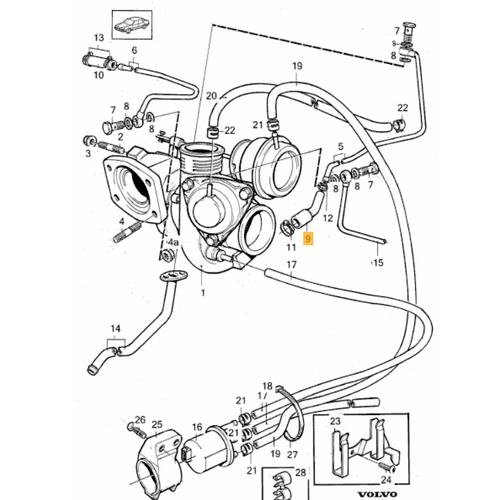 850 S70 V70 C70 Xc70 Xc90 S60 S80 Turbo Ba�lant� Hortumu