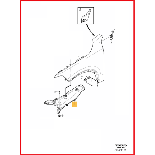 XC90 �n �amurluk Braketi Sa� 2016-2020 31391778