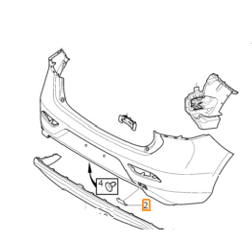 V40 2013-2019 Arka Tampon eki Demir Kapa