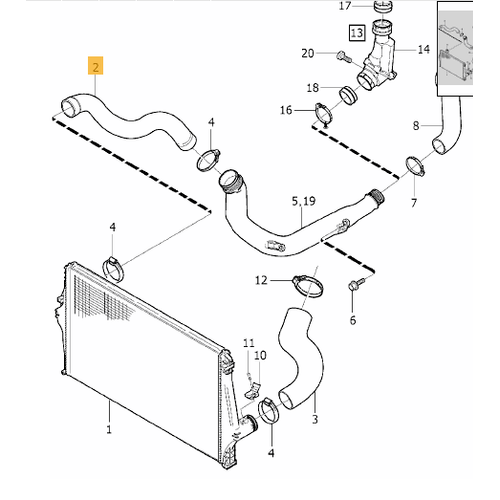 V70 XC70 S60 D5 2.4D  01-05 Turbo (�ntercooler) Hortumu Sa�