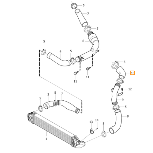 V50 C30 S40 C70 V40 D5 Turbo Ara Hortumu