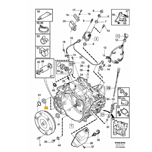 C30 S40 V50 C70 S60 V70 S80 S70 Aks Ke�esi Sa� AW55-50-51SN