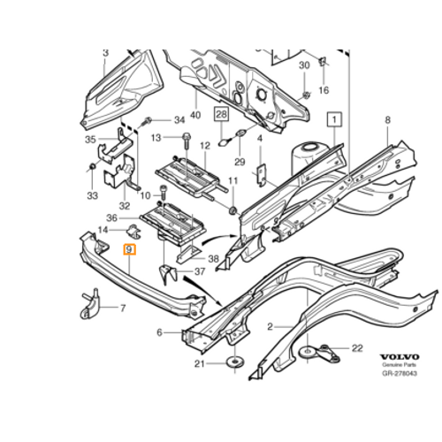 S70 V70 V70XC C70 Tampon �n Panel Arka Sac�
