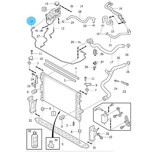 S60 S80 V70 XC60 XC70 Ek Depo Tahliye Hortumu