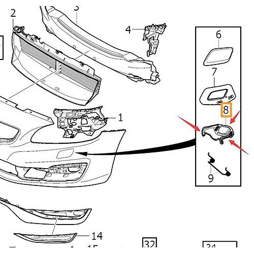 S60 V60 2014-2018 Far Y�kama Kapa�� Mente�esi Sa�