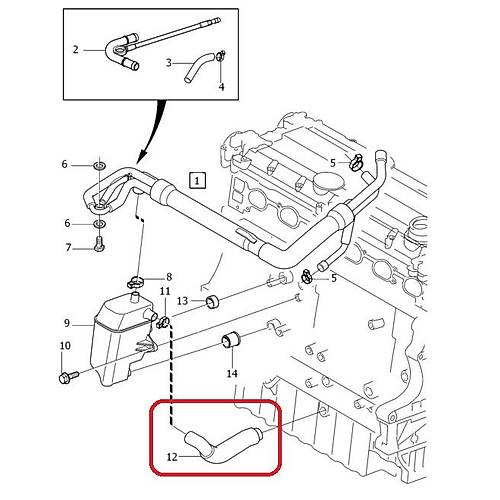 S80 XC90 T6 Karter Havaland�rma Hortumu