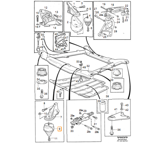 850 C70 S70 V70 XC70 MOTOR TAKOZU �N H�DROL�KL�