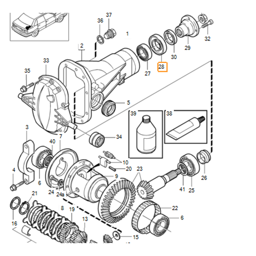 850/S70/V70/V70 XC/960/S90/V90 Ya� Ke�esi Diferansiyel Arka Aks