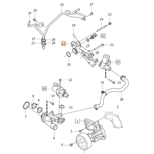 S60 S80 V60 V70 V40 Termostat Yuvas B4164T 2011-