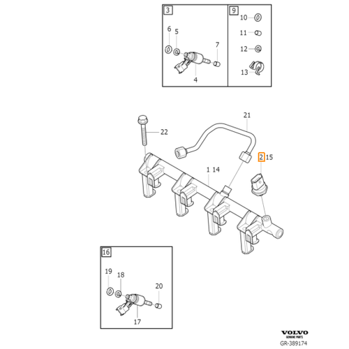 S60 V60 S80 V40 V70 1.6 Ecoboost Yak�t Bas�n� Sens�r�