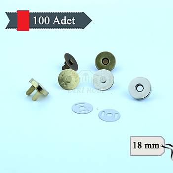 Toptan Mknats 18 mm - 100 Takm - Deri Hobi