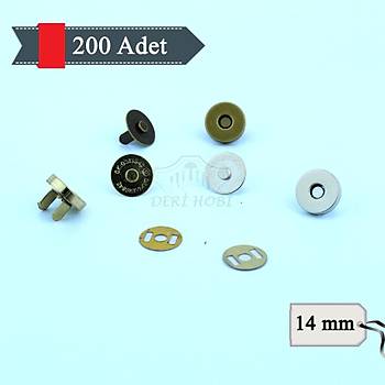Toptan Mknats 14 mm - 200 Takm - Deri Hobi