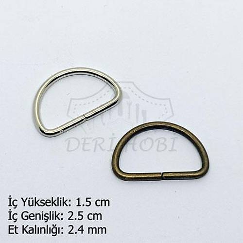 D Halka 2.5 cm - �nce - Deri Hobi