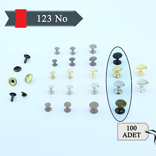 123 No Perin/Rivet - 100 Takm - Deri Hobi