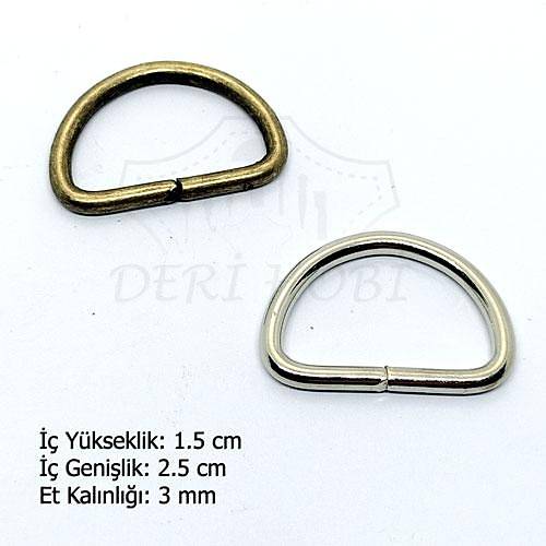 D Halka 2.5 cm - Orta Kaln - Deri Hobi