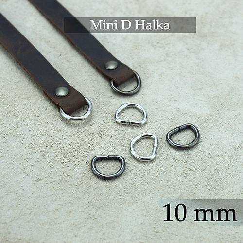 D Halka 1 cm - 10 Adet - Deri Hobi