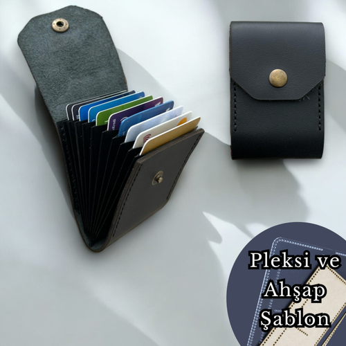 Akordiyon Kartl�k �ablonu Dikey- Deri Hobi