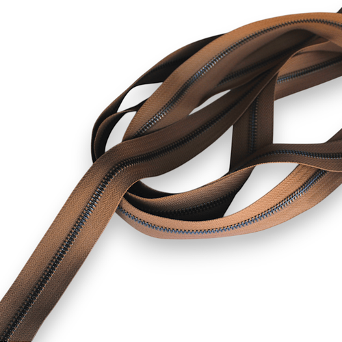 Antik Metal Di� Fermuar - 1 mt - Camel