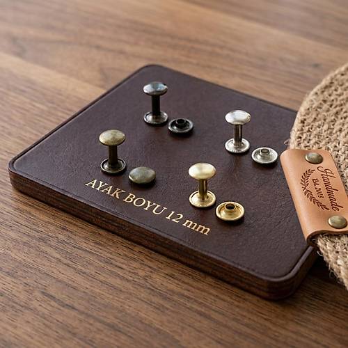�ift Kapak 33,5 No Per�in/Rivet - 100 Tak�m - Ayak Boy: 12 mm