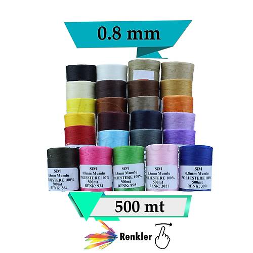 Mumlu p 0.8 mm p 500 mt - Deri Hobi