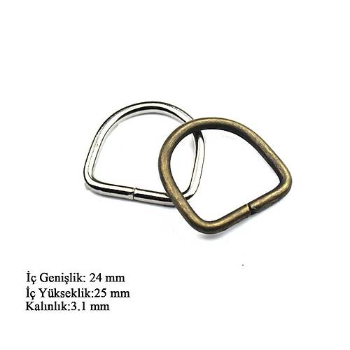 D Halka 2.5 cm Uzun - Deri Hobi