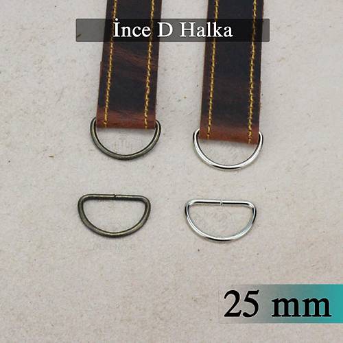 D Halka 2.5 cm - �nce - Deri Hobi