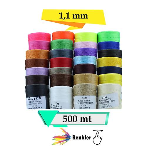 Mumlu p 1,1 mm p 500 mt - Deri Hobi