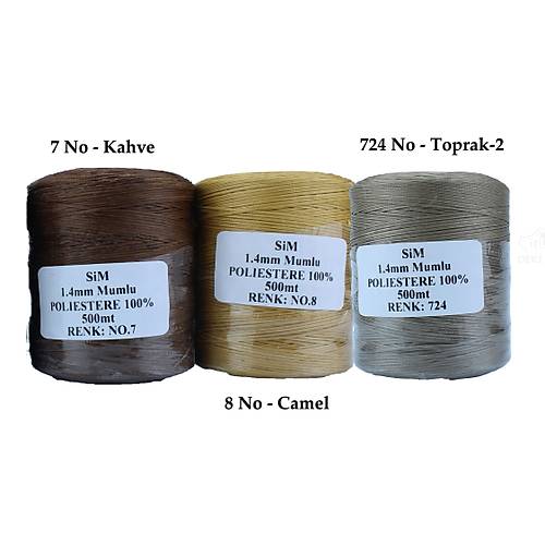 Mumlu �p 1.4 mm �p 10 mt - Deri Hobi